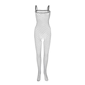 Men's Suspender Large Net High Elastic One Piece Socks (Color: BLACK)