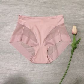 European And American Mid-waist Women's Briefs (Option: Pink-XXL)