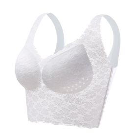 Summer No Steel Ring Gathered Without Trace Beauty Back Underwear Vest Style (Option: White-L)