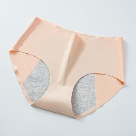 Front And Rear Anti-side Leakage Large Size Waist Protection Physiological Underwear (Option: Skin Color-2XL)