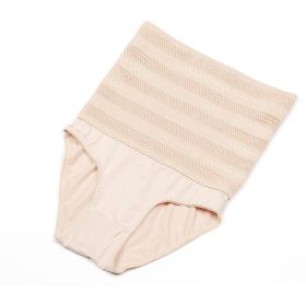 Women's Knitted Belly Contracting Hip Lifting Breathable Shaping Pants (Option: Apricot-XXXL)