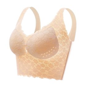 Summer No Steel Ring Gathered Without Trace Beauty Back Underwear Vest Style (Option: Skin Color-5XL)