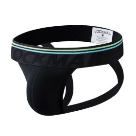 Sexy Double T-back Pure Cotton Sweat-absorbent Sexy Underwear (Option: 232 Black-XL)